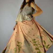 Barwiona roślinami Spódnica Leśny Motyl