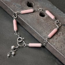 Srebrna bransoletka z rodonitem