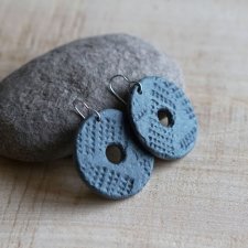 Unikatowe kolczyki koła - z masy papierowej