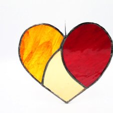 Serce Uważność – zawieszka witrażowa