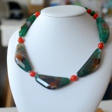 NASZYJNIK FORESTOS I AGAT, JADEIT