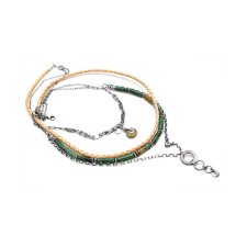 Turkusowe wałeczki /kaskada / 09-2025/ -naszyjnik