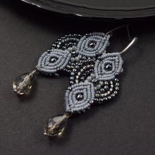 Długie kolczyki z koralików - eleganckie, wieczorowe