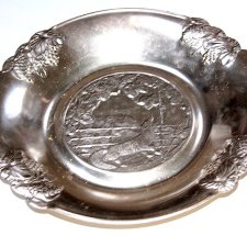 LIS ozdobny aluminiowy talerz patera