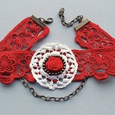 Koronkowy naszyjnik chocker