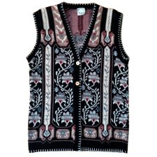 Rarytas vintage kamizelka sweterkowa we w zory
