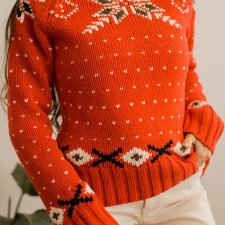 świąteczny sweter z wełną S/M