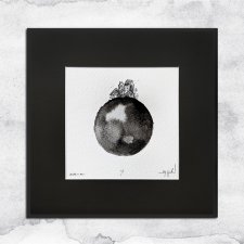 UNIKAT - oprawiona w ramę akwarela (domek 2)