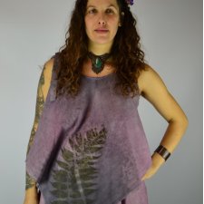 Barwiona roślinami Bluzka Łąka o Brzasku