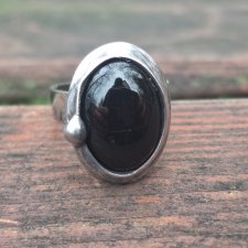 Onyks - pierścionek regulowany