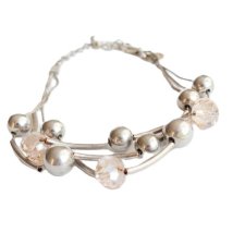 Bransoletka vintage potrójna w kolorze srebra