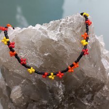 Boho - minimalizm, bransoletka z czeskich szklanych koralików Preciosa