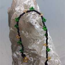 Boho - minimalizm, bransoletka z czeskich szklanych koralików Preciosa