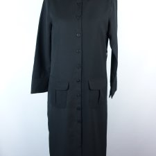 Gdg Actuel koszulowa czarna sukienka midi / M