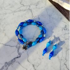 Komplet biżuterii Oceaniczna Harmonia – bransoletka i kolczyki