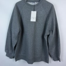 Zara luźna bluza z brokatem z metką / L