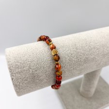 Bransoletka z jadeitu z listkiem