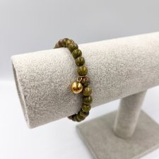 Bransoletka Unakit z kulką