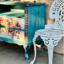 Ręcznie malowana szafka z kwiatami, pojedynczy egzemplarz, wysyłka