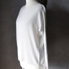 Sweter letni biały ażurowy wiskoza XS S