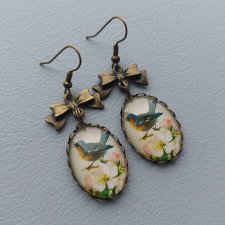 Kolczyki retro ptaki