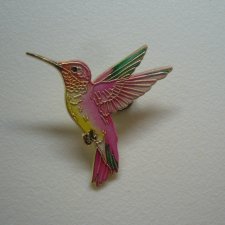 PIN PRZYPINKA BROSZKA PTAK KOLIBER