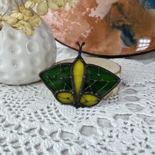 Broszka witrażowa Motyl