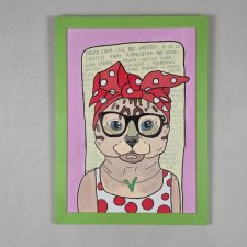 Obraz - KOTKA VEGANKA - A3