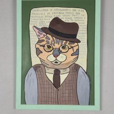 Obraz / Grafika - DZIADEK KOT - A3