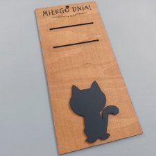 Wieszak na kalendarz - motyw kot