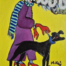 obraz do salonu  portret popołudniowy dymek z papierosa