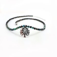 Naszyjnik Turkus Afrykański z Drzewem Życia