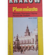 stara mapa Krakowa retro vintage Kolekcjonerska plan Krakowa