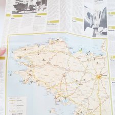 stara mapa Bretanii retro vintage Kolekcjonerska ADAC