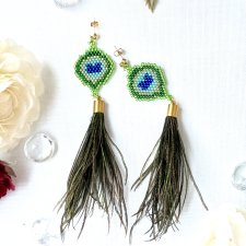 Kolczyki Pawie Pióra