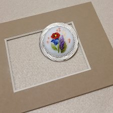 Ręcznie haftowana broszka  GLORIA