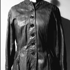 Skóra jagnieca taliowany żakiet kurtka L