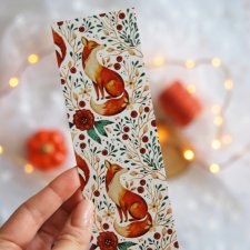 Urocza zakładka do książki z liskami | Papierowa zakładka lis