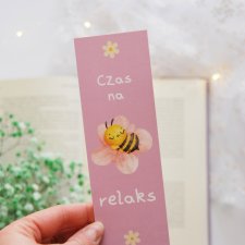 Papierowa zakładka do książki Pszczółka - czas na relaks