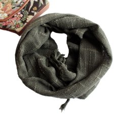 Szal vintage leśna zieleń ażur damski