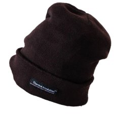 brązowa czapka Thermal Insulation ocieplana CZAPKA vintage ciepła dwuwarstwowa