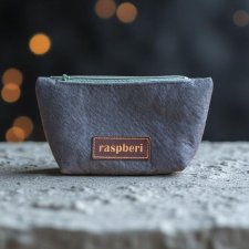 Ciemnoszara filcowa kosmetyczka mini