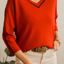 Czerwony sweter S