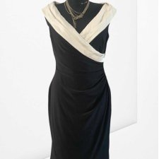 Lauren Ralph Lauren ekskluzywna czarna sukienka bez rękawa dekolt kobieca – rozmiar M