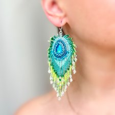 Kolczyki Pawie Pióro: Magia Kolorów i Blasku