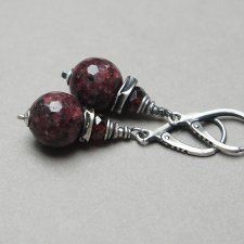 Burgundowe kule vol. 2 - kolczyki