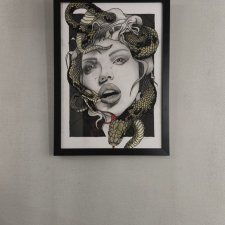 Obraz / Grafika - Kobieta Wąż - A3 / 3D