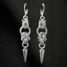 Kolczyki z kolcami – gothic, punk, stal chirurgiczna, handmade