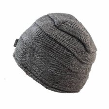 Wełna czapka vintage ciepła dwuwarstwowa Grans szara