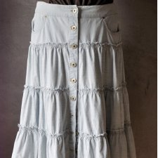 Midi spódnica boho kowbojska jeans S M